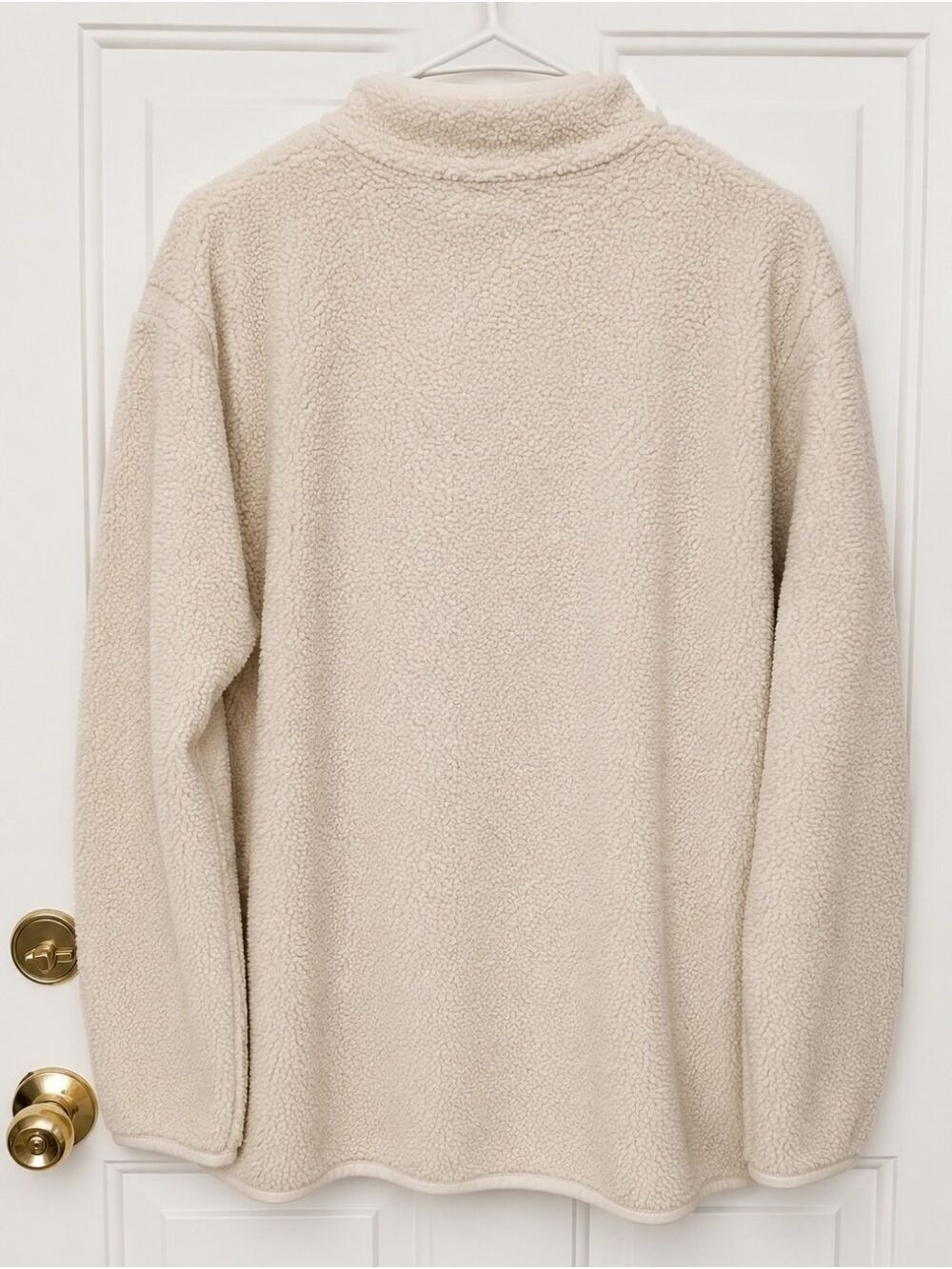 Liz Claiborne Cream Sherpa Jacket Large - Picture 4 of 7